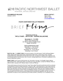 Brief Fling - Pacific Northwest Ballet