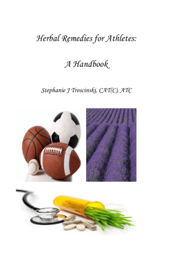 Herbal Remedies for Athletes: A Handbook