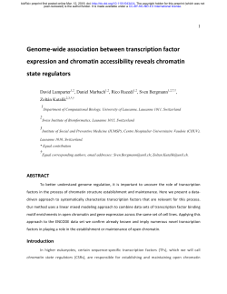 Genome-wide association between transcription factor expression