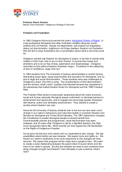 Freedom not Frustration opinion piece