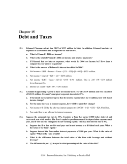 Chapter 15 Debt and Taxes