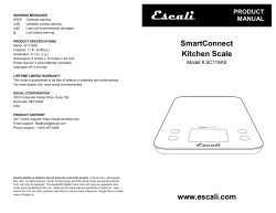 SmartConnect Kitchen Scale www.escali.com