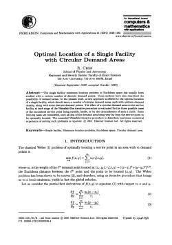 Optimal Location of a Single with Circular Demand Areas Facility