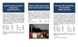 Summer Morning Class Beginning Water Exercise Senior Adult