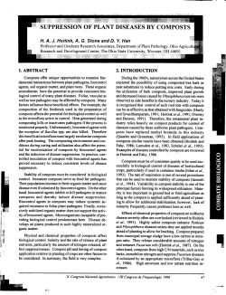 SUPPRESSION OF PLANT DISEASES BY COMPOSTS