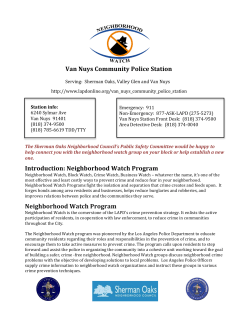 Neighborhood Watch one-page handout