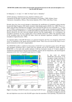 DEMETER satellite observations of man-made and natural - ISSS-9