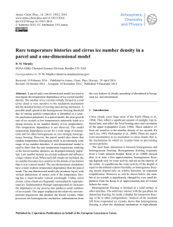 Rare temperature histories and cirrus ice number density in a parcel