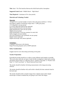 Title: Sand - The Thin Interface Between the Solid Earth and the