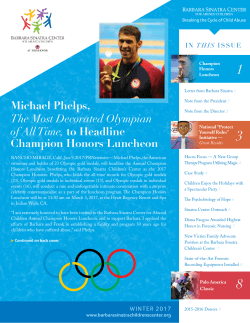 Newsletter - Barbara Sinatra Childrens Center