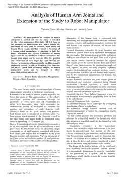 Analysis of Human Arm Joints and Extension