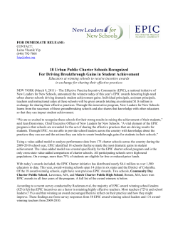 EPIC National Charter School Award Announcement