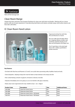 IC Clean Room Hand Lotion Clean Room Range