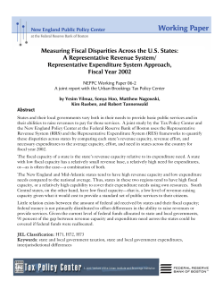 Measuring Fiscal Disparities Across the U.S. States: A