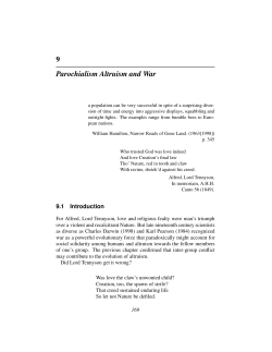 9 Parochialism Altruism and War