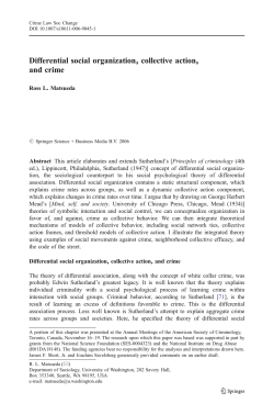 Differential social organization, collective action, and crime