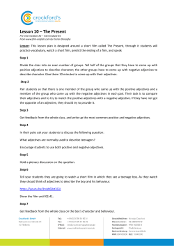 Lesson 10 &ndash; The Present
