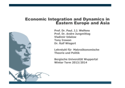 Introduction - Prof. Dr. Paul JJ Welfens