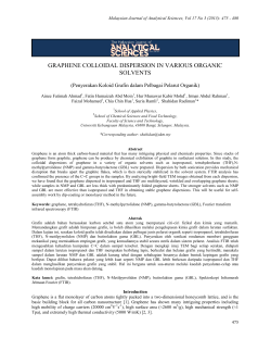 graphene colloidal dispersion in various organic solvents