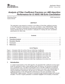 Analysis of Filter Coefficient Precision on LMS