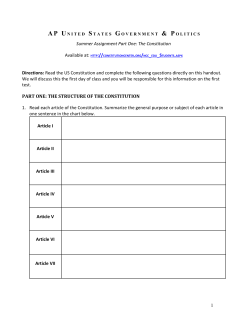 AP Government and Politics