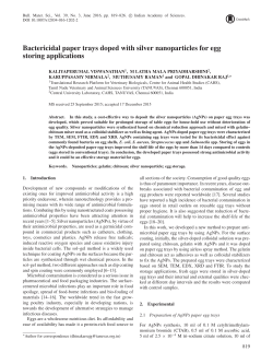 Bactericidal paper trays doped with silver nanoparticles for egg