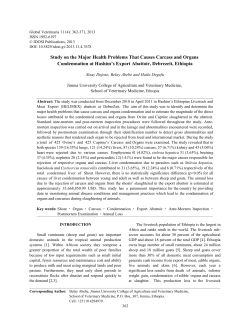 Study on the Major Health Problems That Causes Carcass