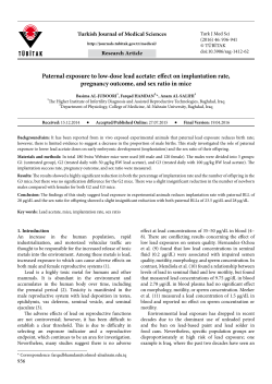 Paternal exposure to low-dose lead acetate: effect
