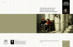 The Decline and Revival of Liberal Learning at Duke: The Focus