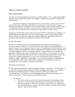 Memo writing document