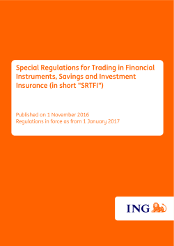 Special Regulations for Trading in Financial Instruments, Savings