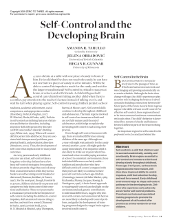Self-Control and the Developing Brain