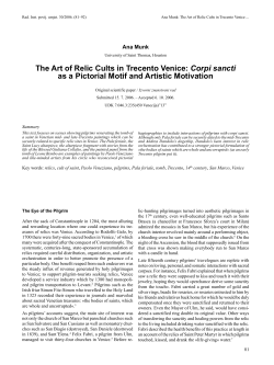 The Art of Relic Cults in Trecento Venice