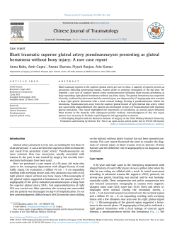 Blunt traumatic superior gluteal artery