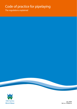 Code of practice for pipelaying