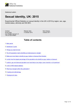 Sexual identity, UK - Office for National Statistics
