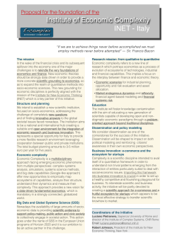 Institute of Economic Complexity INET - Italy