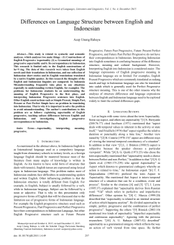 Differences on Language Structure between English and