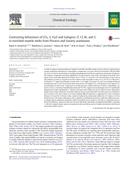 Contrasting behaviours of CO2, S, H2O and halogens (F, Cl, Br, and