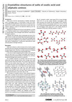 Crystalline structures of salts of oxalic acid and aliphatic amines