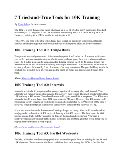 10K Training Tips