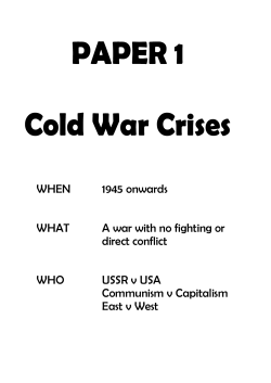 Paper 1 Cold War Crises