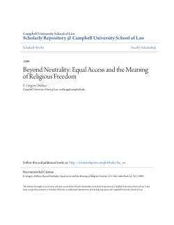 Equal Access and the Meaning of Religious Freedom