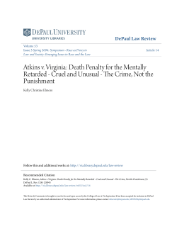 Atkins v. Virginia: Death Penalty for the Mentally Retarded