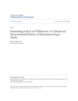 A Cultural and Environmental History of Mountaineering in Alaska