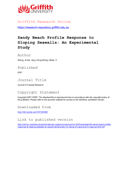 Sandy Beach Profile Response to Sloping Seawalls: An
