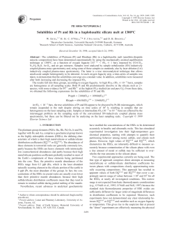 Solubilities of Pt and Rh in a haplobasaltic silicate melt at