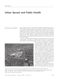 Urban Sprawl and Public Health