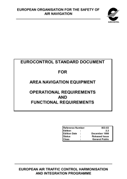eurocontrol standard document for area navigation equipment