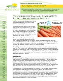 Priority #22 - Michigan Good Food Charter